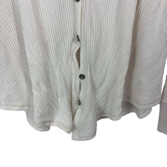NWT Abercrombie & Fitch Ivory White Soft & Cozy Long Sleeve Oversized Top Sz XS - Picture 4 of 7